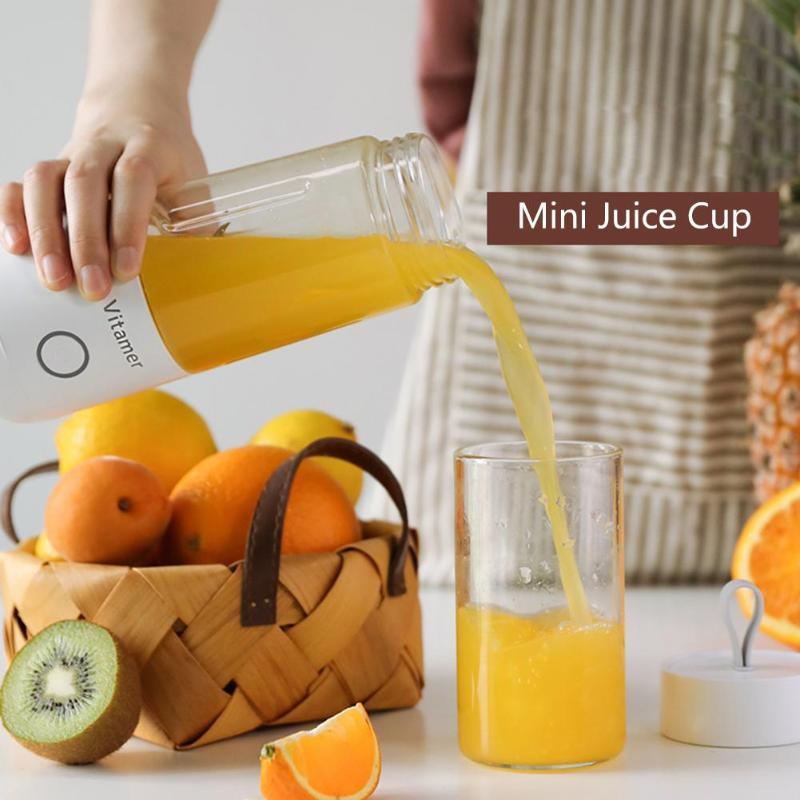 Portable Blender Juicer Electric USB Rechargeable Blender Bottle