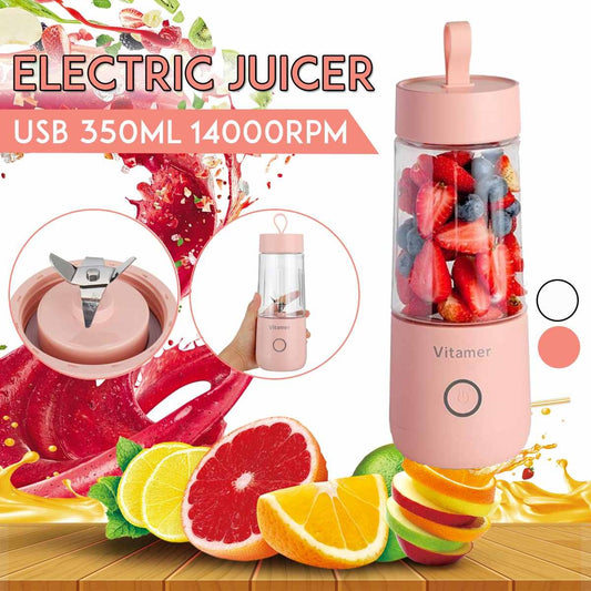 Portable Blender Juicer Electric USB Rechargeable Blender Bottle